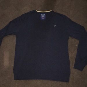 Navy athletic fit sweater American Eagle
